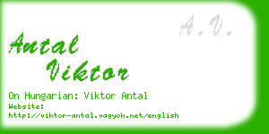 antal viktor business card
